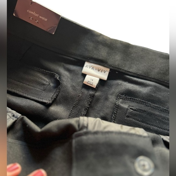 Ava and Viv High Rise Ankle Slit Pants NWT - Picture 5 of 6